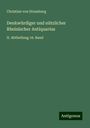 Christian Von Stramberg: Denkwürdiger und nützlicher Rheinischer Antiquarius, Buch