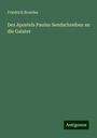 Friedrich Brandes: Des Apostels Paulus Sendschreiben an die Galater, Buch