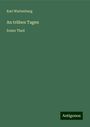 Karl Wartenburg: An trüben Tagen, Buch