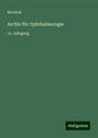 Anonym: Archiv für Ophthalmologie, Buch