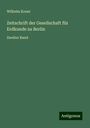 Wilhelm Koner: Zeitschrift der Gesellschaft für Erdkunde zu Berlin, Buch