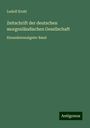 Ludolf Krehl: Zeitschrift der deutschen morgenländischen Gesellschaft, Buch