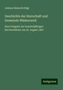 Johann Heinrich Kägi: Geschichte der Herrschaft und Gemeinde Wädensweil, Buch
