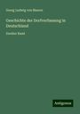 Georg Ludwig Von Maurer: Geschichte der Dorfverfassung in Deutschland, Buch