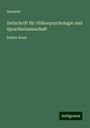 Anonym: Zeitschrift für Völkerpsychologie und Sprachwissenschaft, Buch