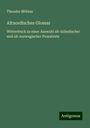 Theodor Möbius: Altnordisches Glossar, Buch