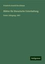 Friedrich Arnold Brockhaus: Blätter für literarische Unterhaltung, Buch