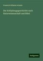 Friedrich Wilhelm Schultz: Die Schöpfungsgeschichte nach Naturwissenschaft und Bibel, Buch