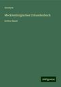 Anonym: Mecklenburgisches Urkundenbuch, Buch