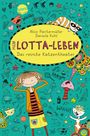 Cover mit Text: „Mein Lotta-Leben: Das reinste Katzentheater“. Bunte Zeichnungen und spielende Katzen.