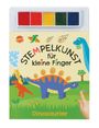 Hinkler: Stempelkunst für kleine Finger. Dinosaurier, Buch