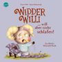 „Widder Willi … will aber nicht schlafen!“ Ein (Nicht-) Mitmach-Buch. Illustration eines müden Schafs in Schlafanzug.