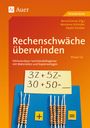 „Rechenschwäche überwinden“, Auer Verlag, Grundschule, abgebildet sind Rechenstäbe und ein Pluszeichen auf blauem Untergrund.