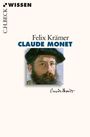 Felix Krämer, Claude Monet. Illustration eines bärtigen Mannes mit Mütze. Claude Monets Unterschrift darunter.