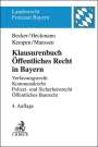 Ulrich Becker: Klausurenbuch Öffentliches Recht in Bayern, Buch