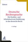 Heike Simon: Deutsche Rechtssprache, Buch