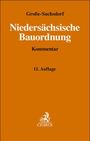 Text: "Niedersächsische Bauordnung Kommentar, 11. Auflage." Oben "Große-Suchsdorf". Unten ein Löwen-Logo mit "C.H.BECK". Orange Hintergrund.