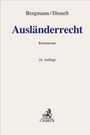 Text: "Bergmann / Dienelt, Ausländerrecht, Kommentar, 16. Auflage". Darunter C.H.BECK-Logo. Schlichtes, sachliches Design.