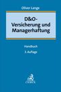 "Oliver Lange, D&O-Versicherung und Managerhaftung, Handbuch, 3. Auflage" auf blauem Hintergrund mit Logo unten.