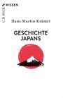 Titel: "Geschichte Japans" von Hans Martin Krämer, darunter Illustration eines Berges vor einem roten Kreis.
