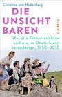 Buchtitel: "DIE UNSICHTBAREN". Alte Frauen sind auf Felsen; sie lachen und zeigen in die Ferne.