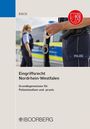 Titel: "Eingriffsrecht Nordrhein-Westfalen. Grundlagenwissen für Polizeistudium und -praxis." Zwei Polizisten vor einem Polizeiauto.