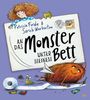 „An das Monster unter meinem Bett“ steht in großer, verspielter Schrift. Eine Illustration zeigt ein zotteliges Monster.