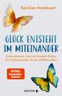 "GLÜCK ENTSTEHT IM MITEINANDER" in blauer Schrift, darunter Schmetterlinge in Aquarellfarben, "SPIEGEL Bestseller-Autorin".