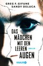 Buchtitel: „Das Mädchen mit den leeren Augen“. Autoren: Greg F. Gifune, Sandy DeLuca. Logo: Knaur. Nahaufnahme eines Auges.