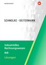 "Industrielles Rechnungswesen IKR Lösungen" steht auf grün. Oben Schmolke und Deitermann, rechts geometrisches Muster.