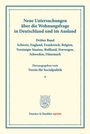 /: Neue Untersuchungen über die Wohnungsfrage in Deutschland und im Ausland., Buch