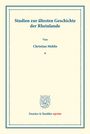 Christian Mehlis: Studien zur ältesten Geschichte der Rheinlande., Buch