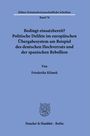 Friederike Klimek: Bedingt einsatzbereit? Politische Delikte im europäischen Übergabesystem am Beispiel des deutschen Hochverrats und der spanischen Rebellion, Buch