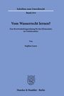 Sophia Loers: Vom Wasserrecht lernen?, Buch