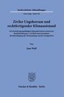 "Ziviler Ungehorsam und rechtfertigender Klimanotstand." Ein blaues Buchcover mit schwarzem Text, darunter ein Logo.