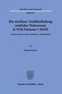 Auf blauem Hintergrund, Titel: "Die strafbare Veröffentlichung amtlicher Dokumente". Autor: Thomas Harden. Verlagsname unten.