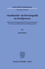 Text: "Strafrechtliche Abhandlungen - Neue Folge, Band 340. 'Sachkunde' als Beweisquelle im Strafprozess. Von Anja Holzer." Unten ein Verlag.