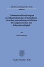 Text: 
Schriften zum Bürgerlichen Recht Band 619 
Testamentsvollstreckung am einzelkaufmännischen Unternehmen zwischen unternehmensrechtlichem Paradigmenwechsel und Erbrechtswidrigkeit 
Von Daniel Feldmann 
Duncker & Humblot · Berlin

Beschreibung:
Blauer Hintergrund, zentrales Logo unten.