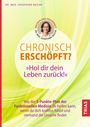 Buchtitel "Chronisch erschöpft?", Dr. med. Josephine Reiche; Bild einer lächelnden Frau in einem runden Rahmen.
