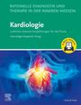 „Kardiologie. Leitlinien-basierte Empfehlungen für die Praxis.“ Illustration eines Herzens mit Arterien und Venen.