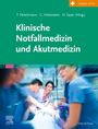 „Klinische Notfallmedizin und Akutmedizin“ mit Ärzten, die um einen Patienten arbeiten. Oben rechts ist ein Plus-Symbol.
