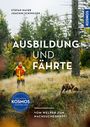 Text: "AUSBILDUNG UND FÄHRTE. Vom Welpen zum Nachsuchenprofi." Ein Mann in leuchtender Jacke mit Hund im Wald.
