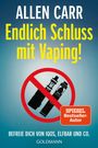 "Endlich Schluss mit Vaping!" unter einem Verbotsschild für Vapes, "SPIEGEL Bestseller-Autor" in orange.