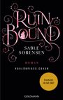 "Ruin Bound", "Sable Sorensen", "Roman", "Vorläufiges Cover", "Erscheint im Juli 2027". Verschnörkelte Schrift auf schwarzem Hintergrund.