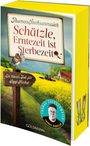 „Schätzle, Erntezeit ist Sterbezeit“, „Ein klarer Fall für Siggi Herbst“; ländliche Szene mit Feld, Traktor, Vogel.