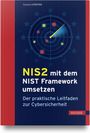 "NIS2 mit dem NIST Framework umsetzen" ist in großen Buchstaben geschrieben. Ein Radarsymbol mit bunten Quadraten im Hintergrund.