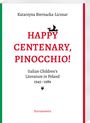 Titel: "HAPPY CENTENARY, PINOCCHIO! Italian Children's Literature in Poland 1945–1989". Autor: Katarzyna Biernakca-Licznar. Verlag: Harrassowitz. Ein Buchcover mit weißem Hintergrund, roten und grünen Streifen.