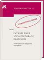 Text: "VORLÄUFIGES COVER, Lea Rees, ENTWURF EINER SOZIALTOPOGRAFIE DAHSCHURS, Transformationen einer altägyptischen Kulturlandschaft, SONDER­SCHRIFTEN 15." Oben links: weiße Figur.