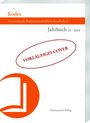 "Vorläufiges Cover" im roten Oval, Titel: Kodex Jahrbuch 23·2024, orange-weißes Buch-Logo unten.