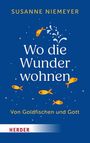 Titel: "Wo die Wunder wohnen"; Untertitel: "Von Goldfischen und Gott". Autorenname: Susanne Niemeyer. Goldfische vor blauem Hintergrund.